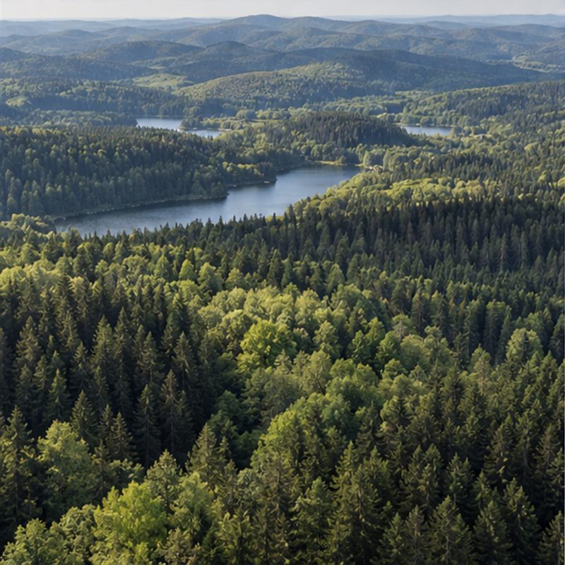 Schematyczna mapa występowania spadzi zależnej od drzew, owadów i pogody